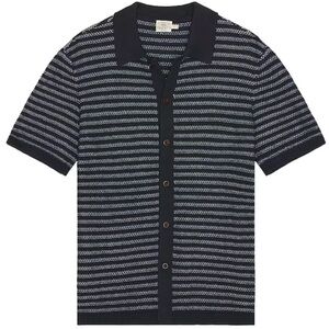 Faherty Sweater Shirt in Northern Depths Stripe